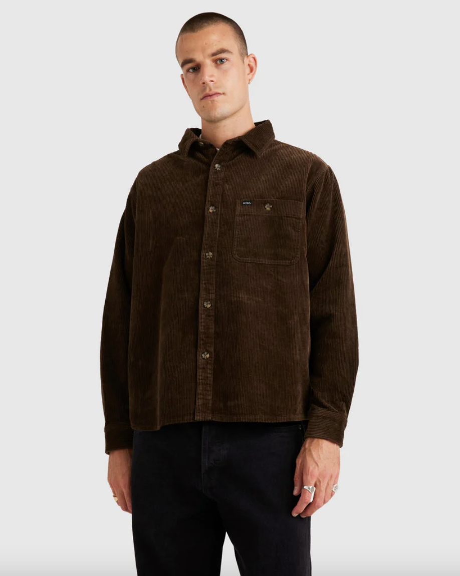 RVCA Wide Load Cord LS / Chocolate