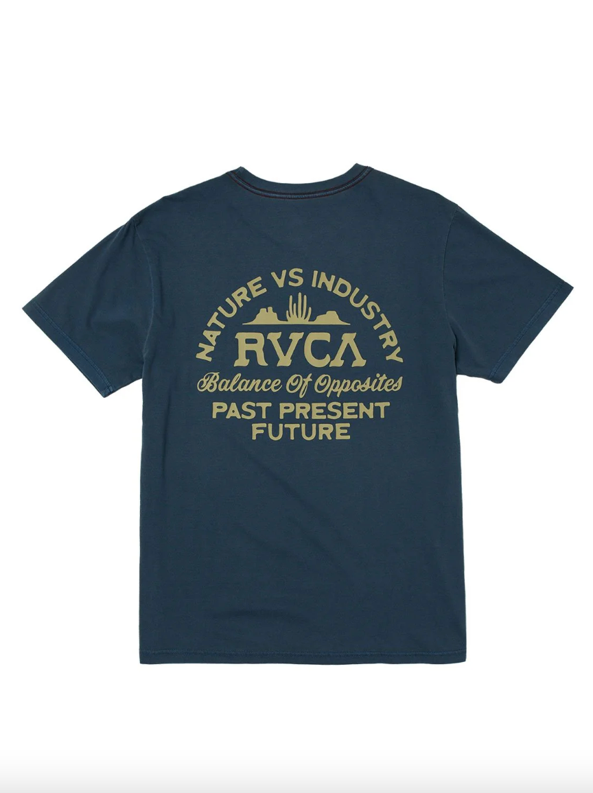 RVCA Plein View Red Stitch Tee / Blue