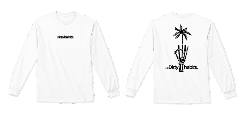 Dirty Habits Paradise Boxy LS Tee / White