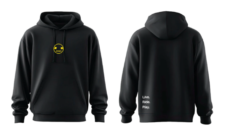 Dirty Habits Brand Boxy Oversize Hoodie / Black