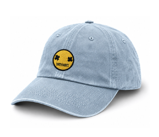 Dirty Habits Brand Dad Hat / Washed Blue