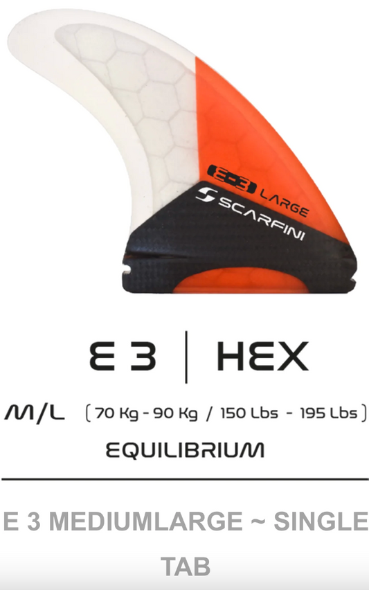 Scarfini E-3 Equilibrium Thruster Fin Set / Single Tab