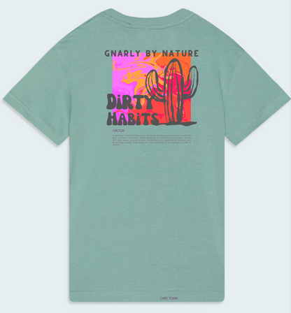 Dirty Habits Gnarly Oversize Tee / Evergreen