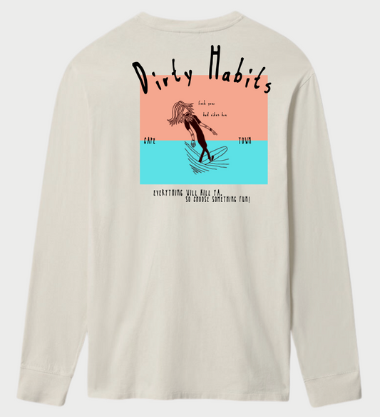 Dirty Habits Vibes LS Tee / Off-White