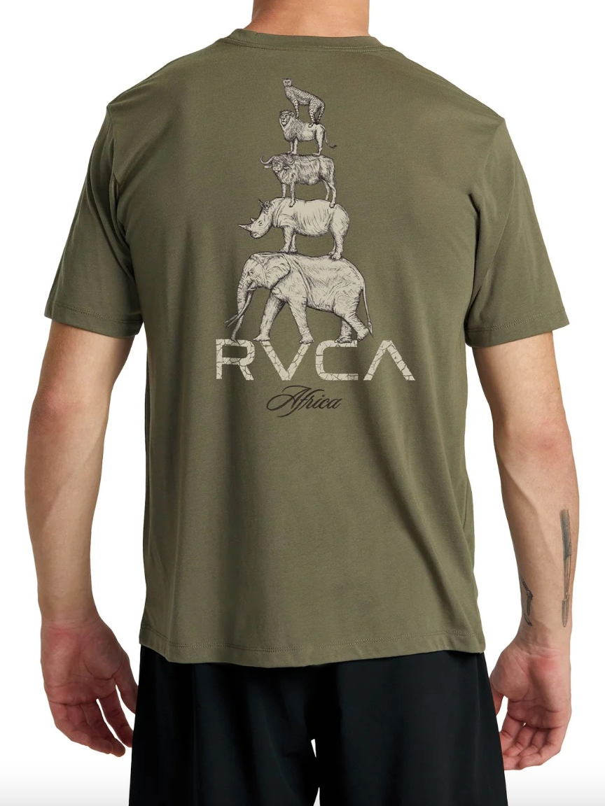 RVCA Big 5 Stack Tee / Olive