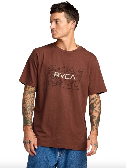 RVCA Topo XL Tee / Red Earth Stitch