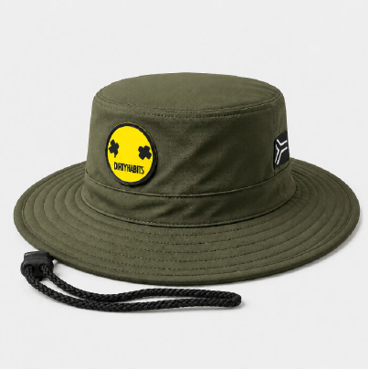 Dirty Habits Wet Wide Brim Hat / Olive
