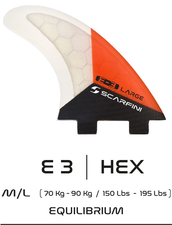 Scarfini E-3 Equilibrium Thruster Fin Set / Twin Tab