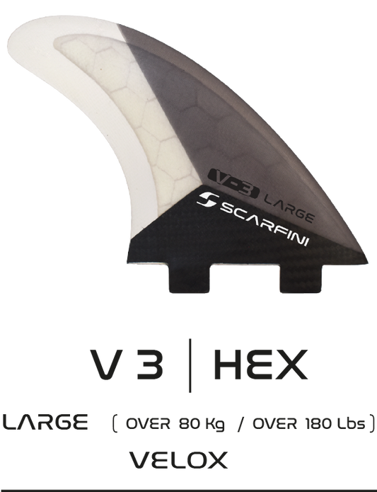 Scarfini V-3 Velox Thruster Fin Set / Single Tab